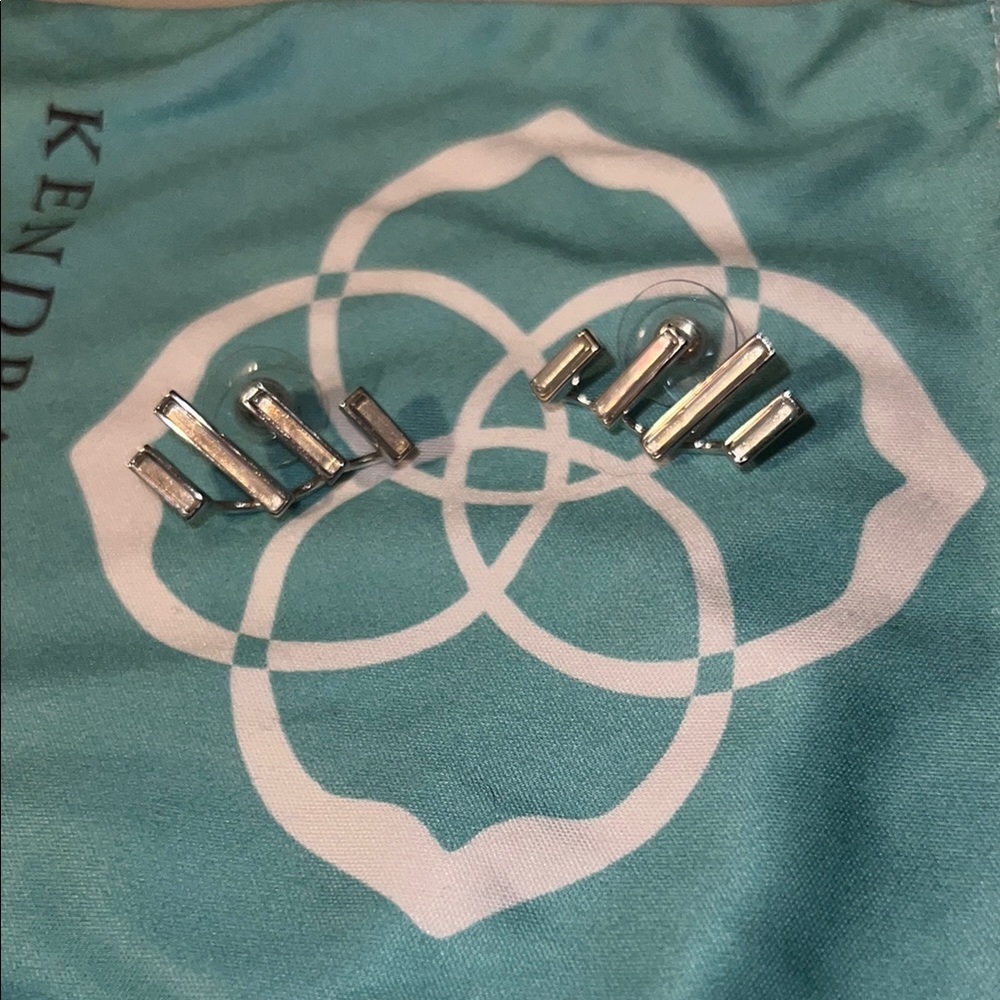 PROTO Kendra Scott Dawson Ear Climbers Rhodium